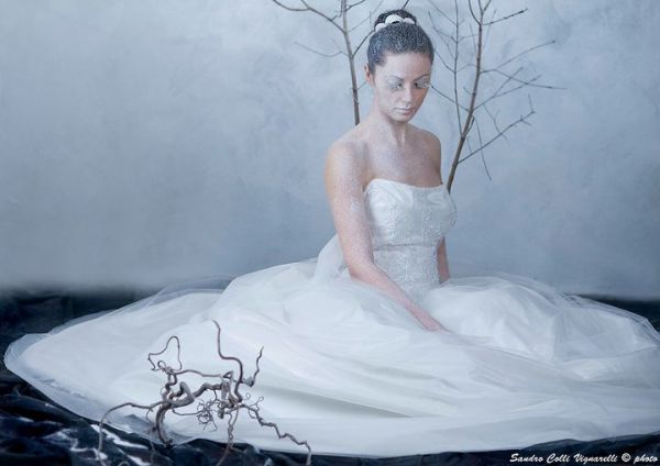 sposa sotto a neve