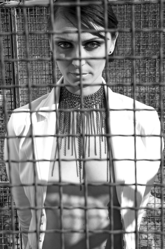 Woman in cage