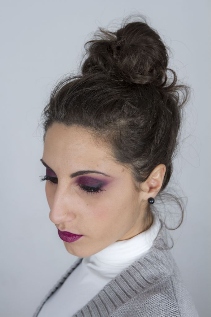 trucco sera viola