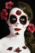 Face painting mexican skull